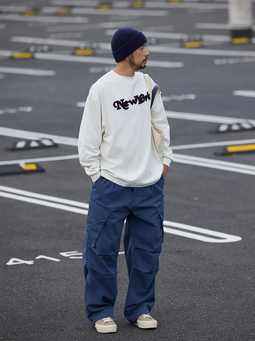 Wholesale Japanese Street Wide-Leg Cargo Pants