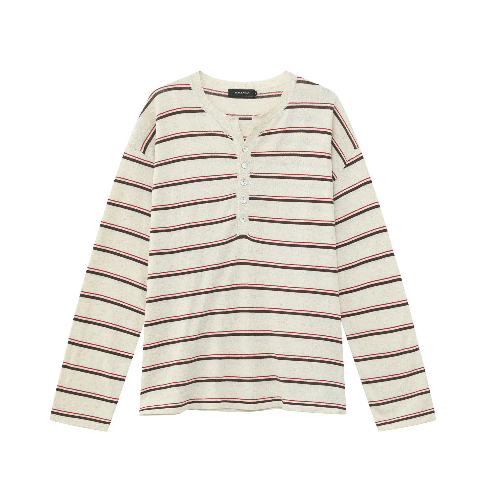 Men's Streetwear Loose Striped Pullover