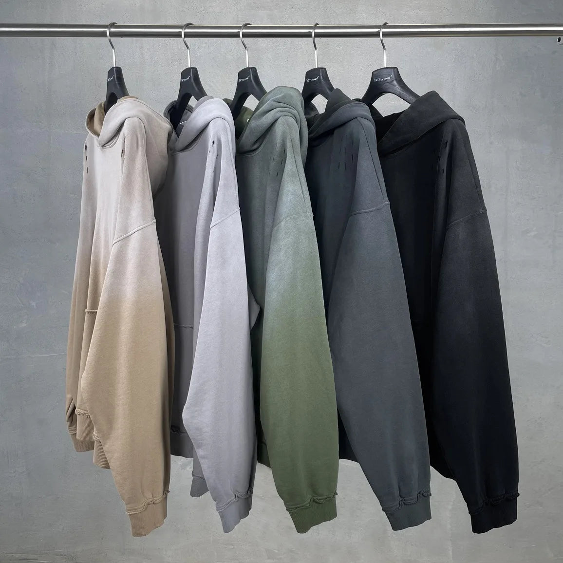 Distressed  370gsm 100% Cotton Tie Dye Hoodie