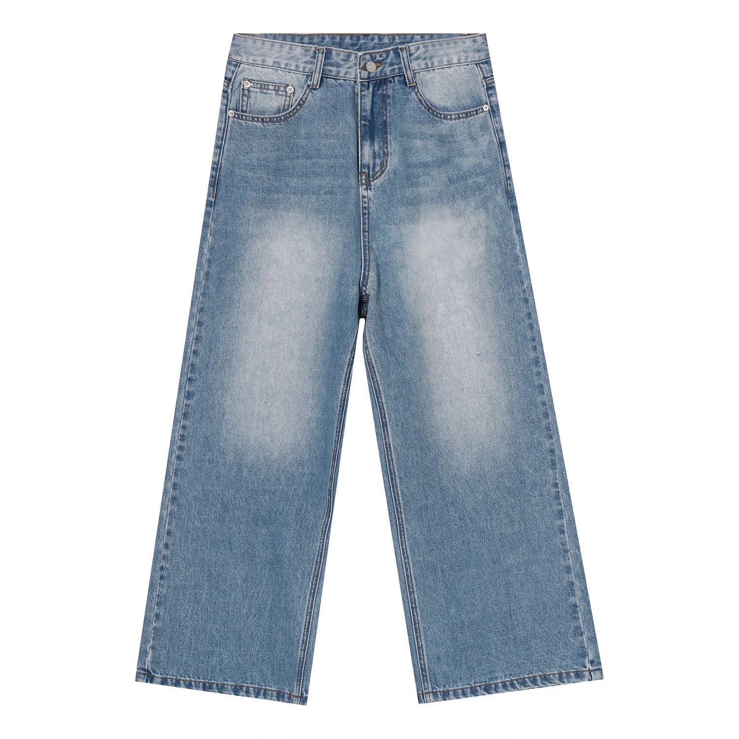 Men Baggy Blue Loose Fit Jeans
