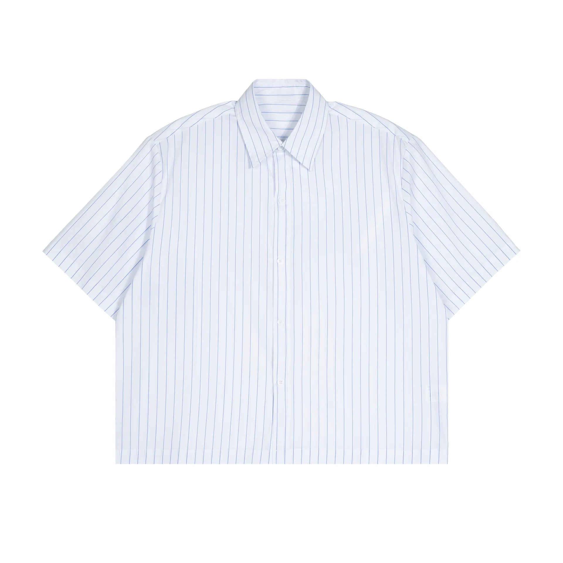 Button Short Sleeve Stripe T-Shirt