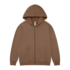 Cotton 330g Terry Hooded Zipper Hoodies