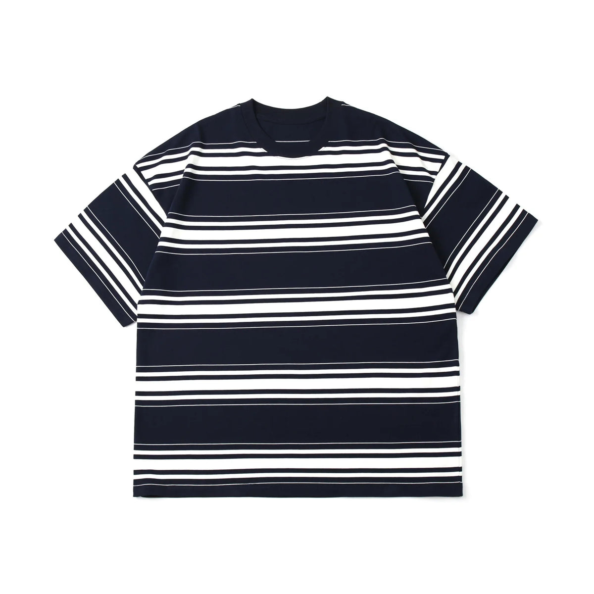 Men's 310gsm Round Neck Striped Short Sleeve