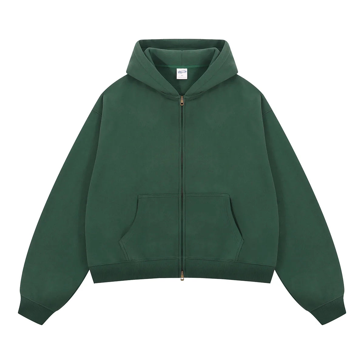 Boxy Fit Solid Color Cropped Hoodies