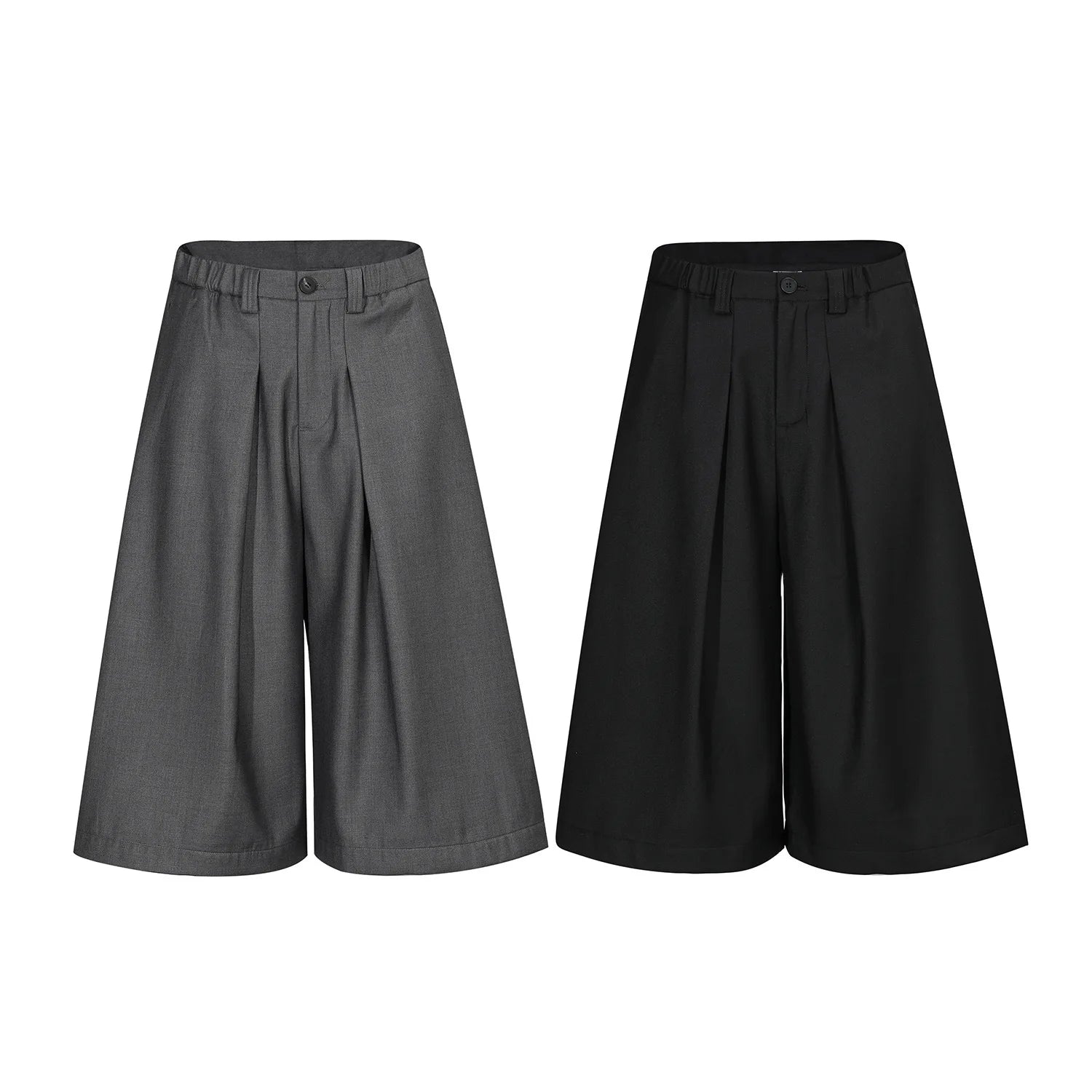 High Quality Wide Leg Pleated Bermuda Shorts
