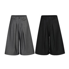 High Quality Wide Leg Pleated Bermuda Shorts