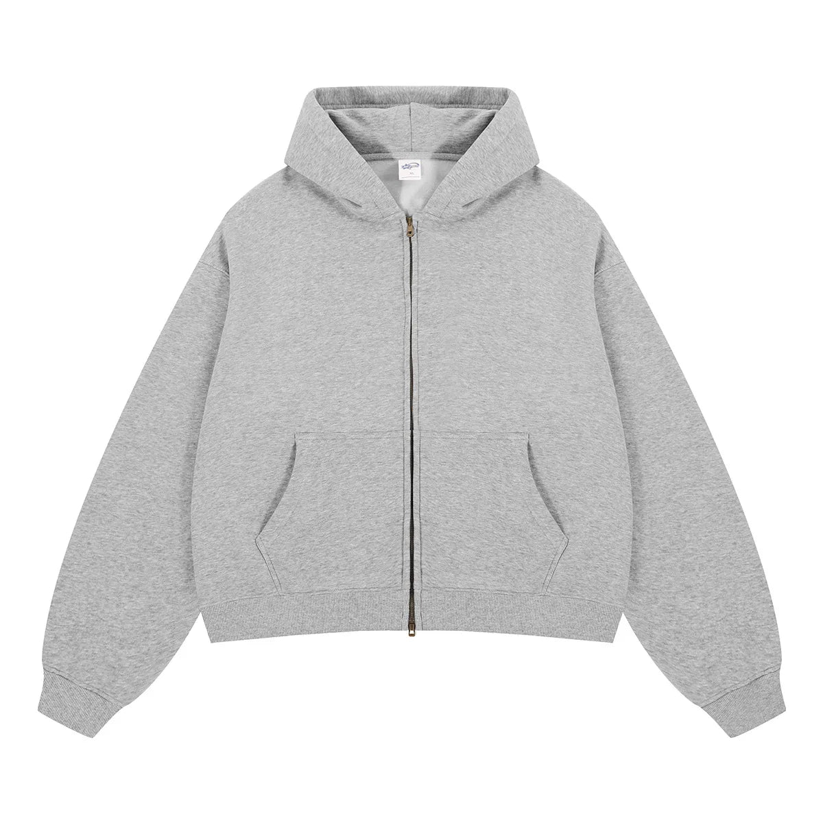 Boxy Fit Solid Color Cropped Hoodies
