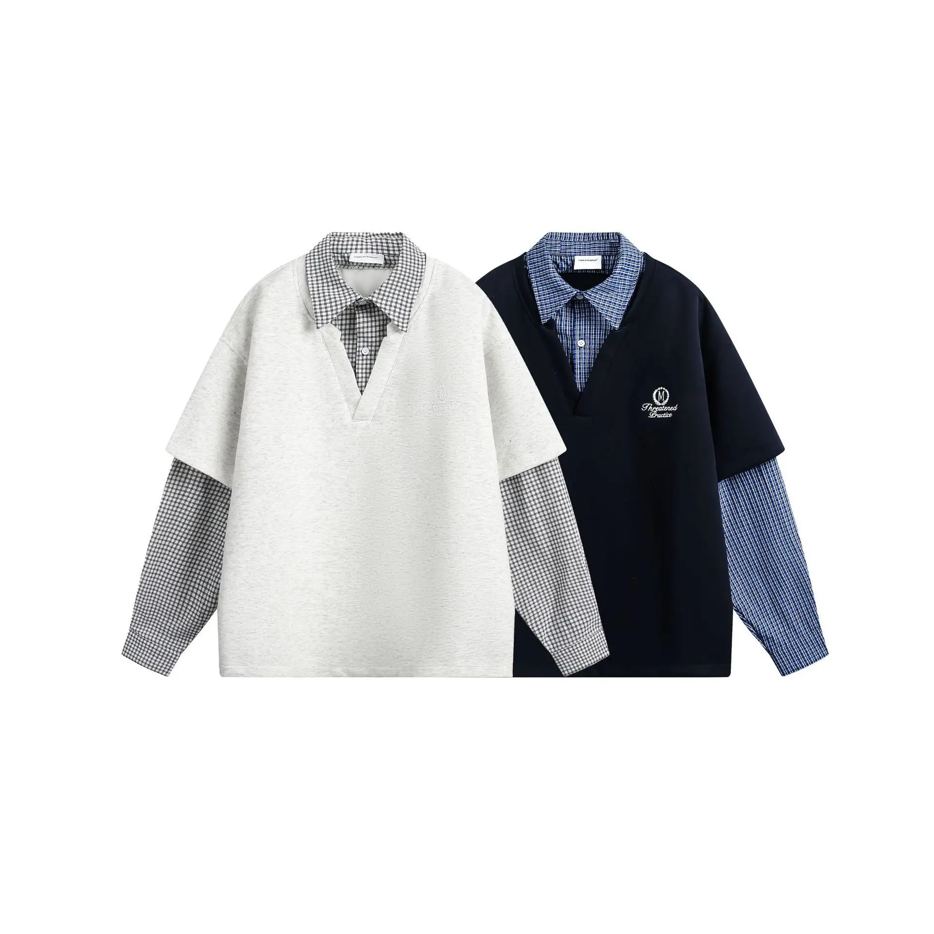 Oversized Polo Shirt Long Sleeve Streetwear