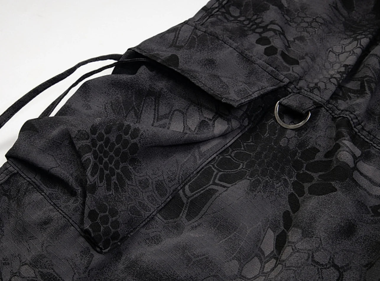 Men's Vintage Baggy Snake Pattern Cargo Pants