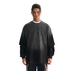 Double Layer 100% Cotton 260gsm Distressed Sweatshirts