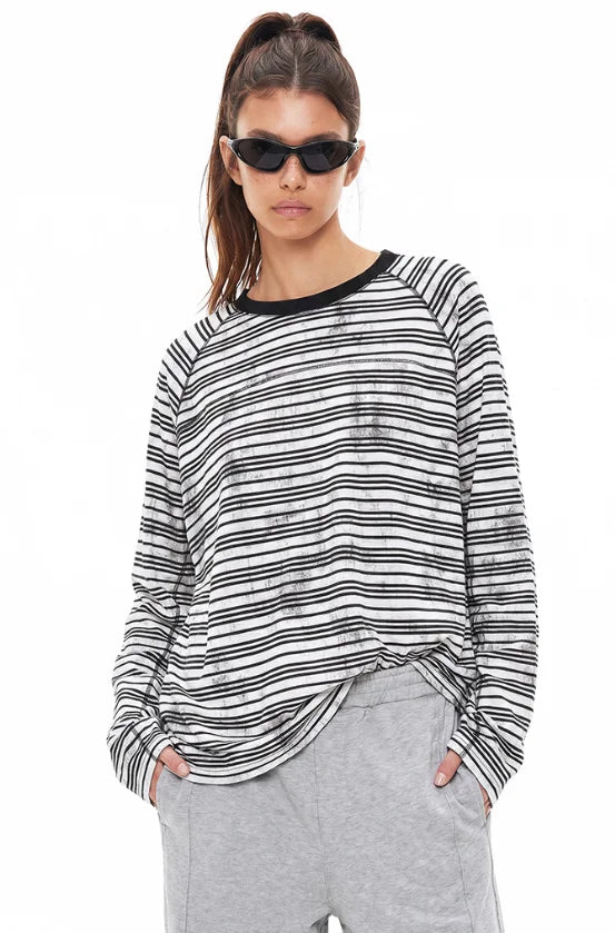210gsm Soft Comfortable Striped Long Sleeve