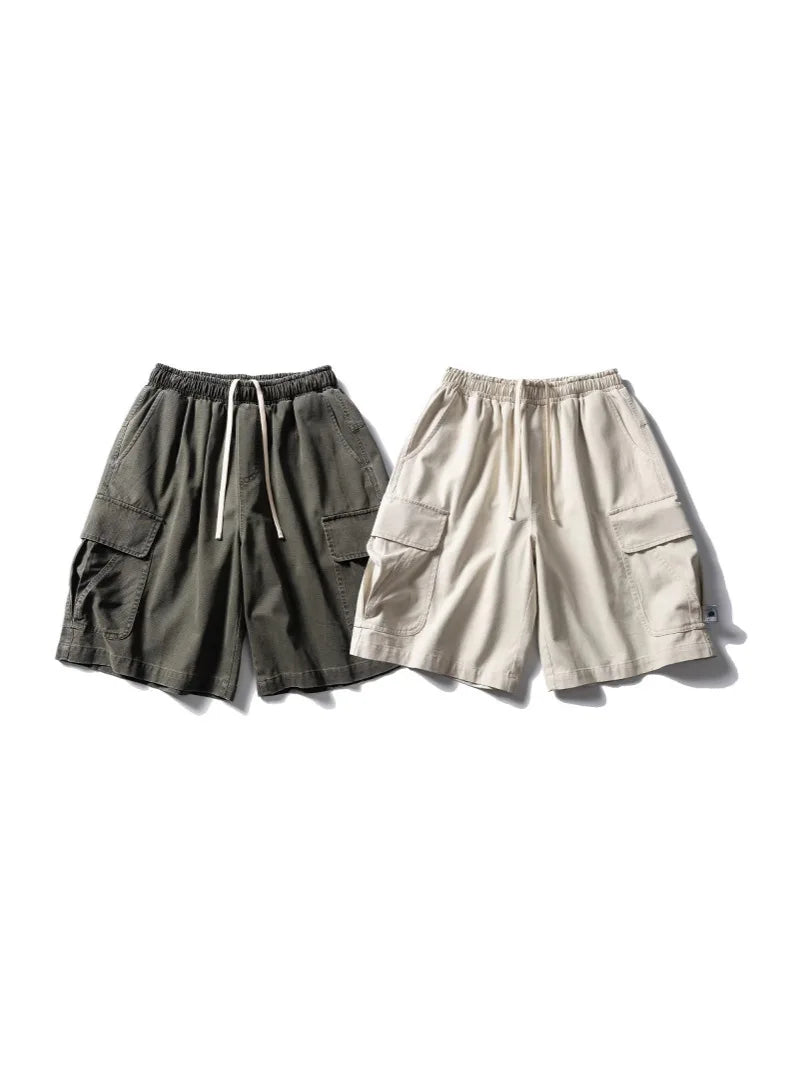 Men's Summer 100% Cotton Cargo Shorts