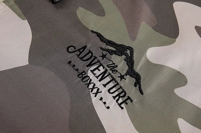 Spring New Design Loose Camouflage Hooded Jacket
