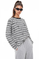 210gsm Soft Comfortable Striped Long Sleeve