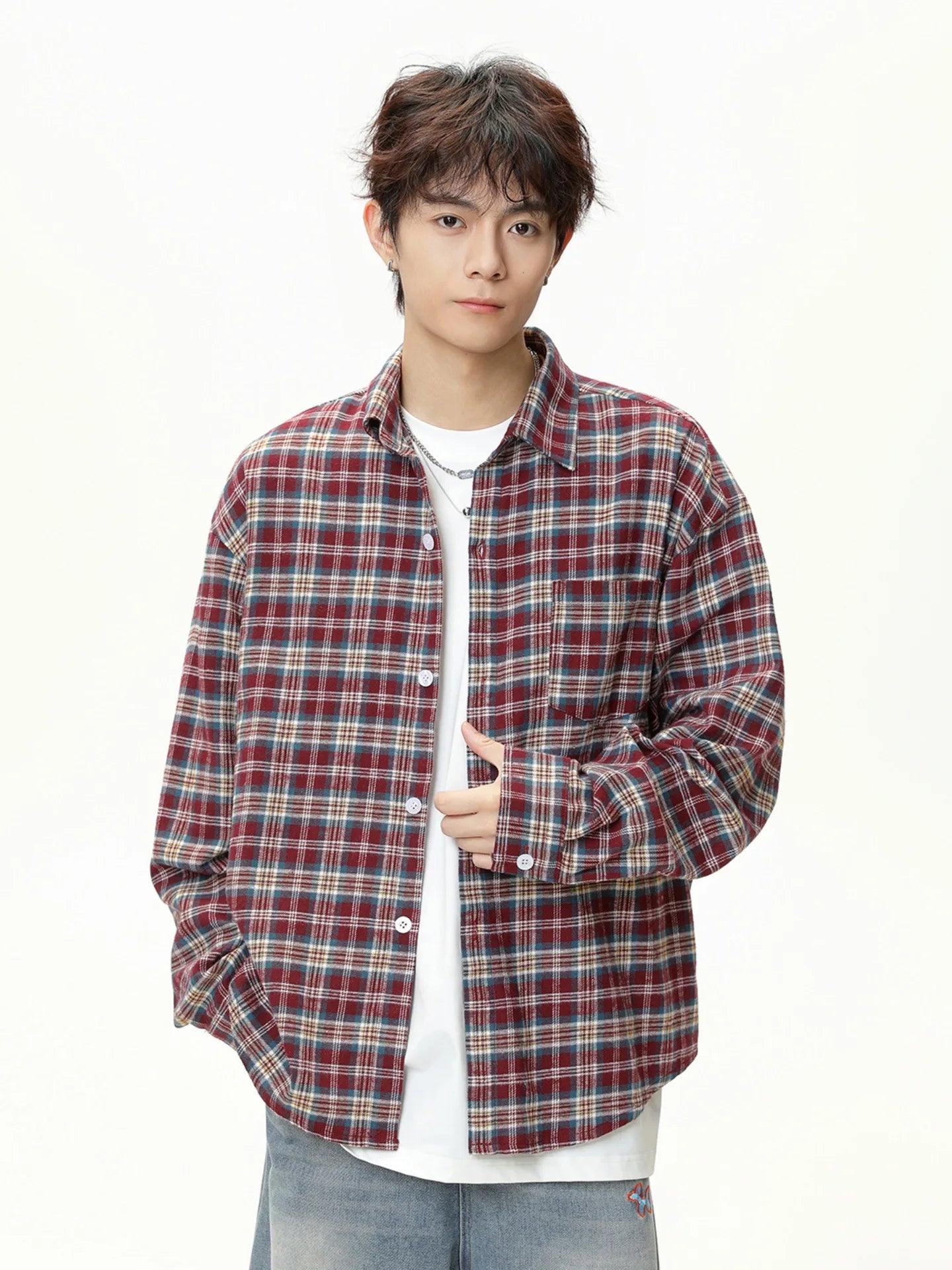 Men's Plaid Shirts Long Sleeves