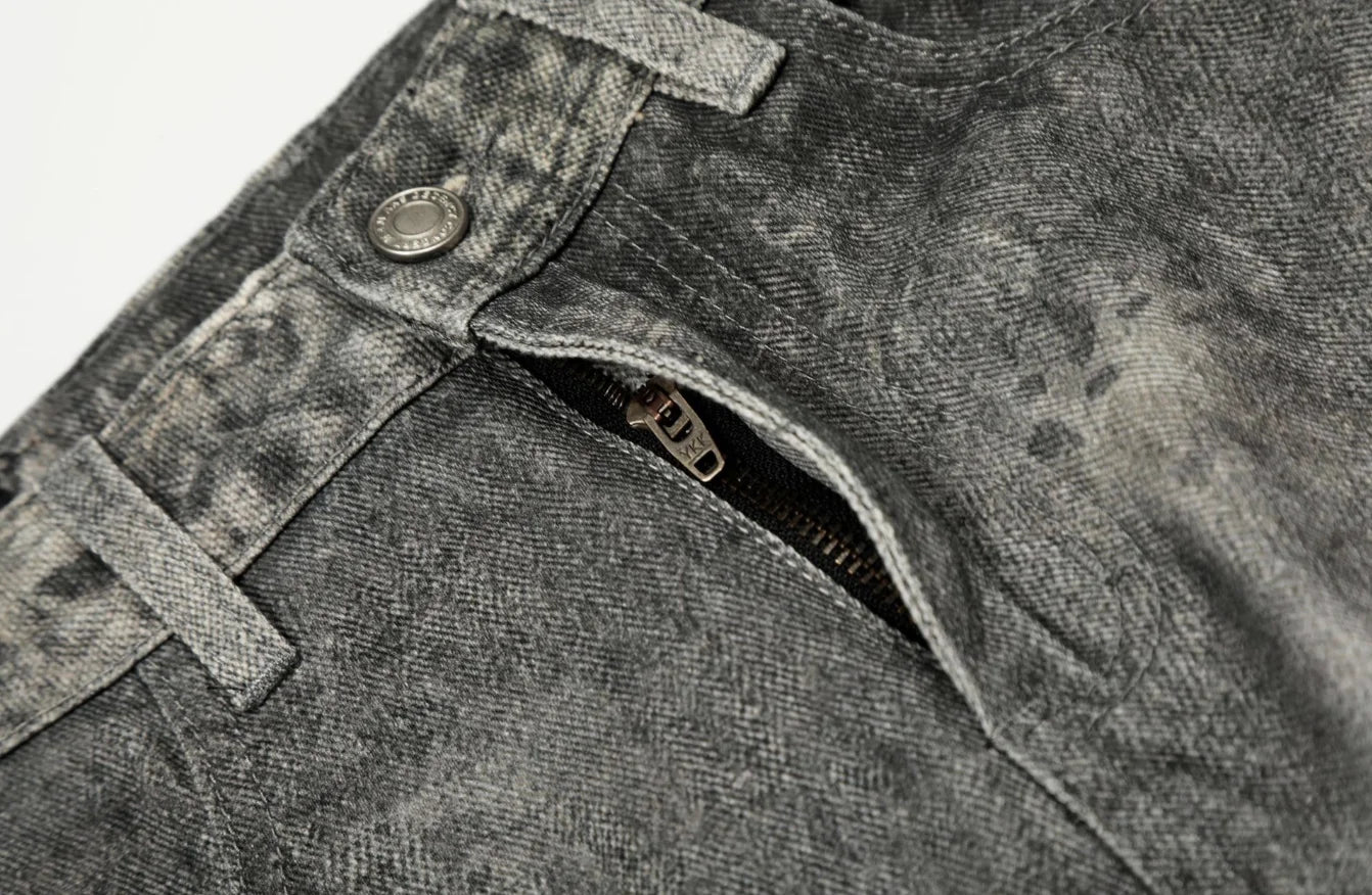 Men's Mid Waist High Street Vintage Jeans