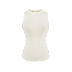 Fashion Ladies Solid Ribbed Sleeveless Women Tank Top