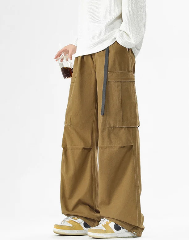 High Quality Baggy Multiple Pockets Wide Legs Cargo Pants
