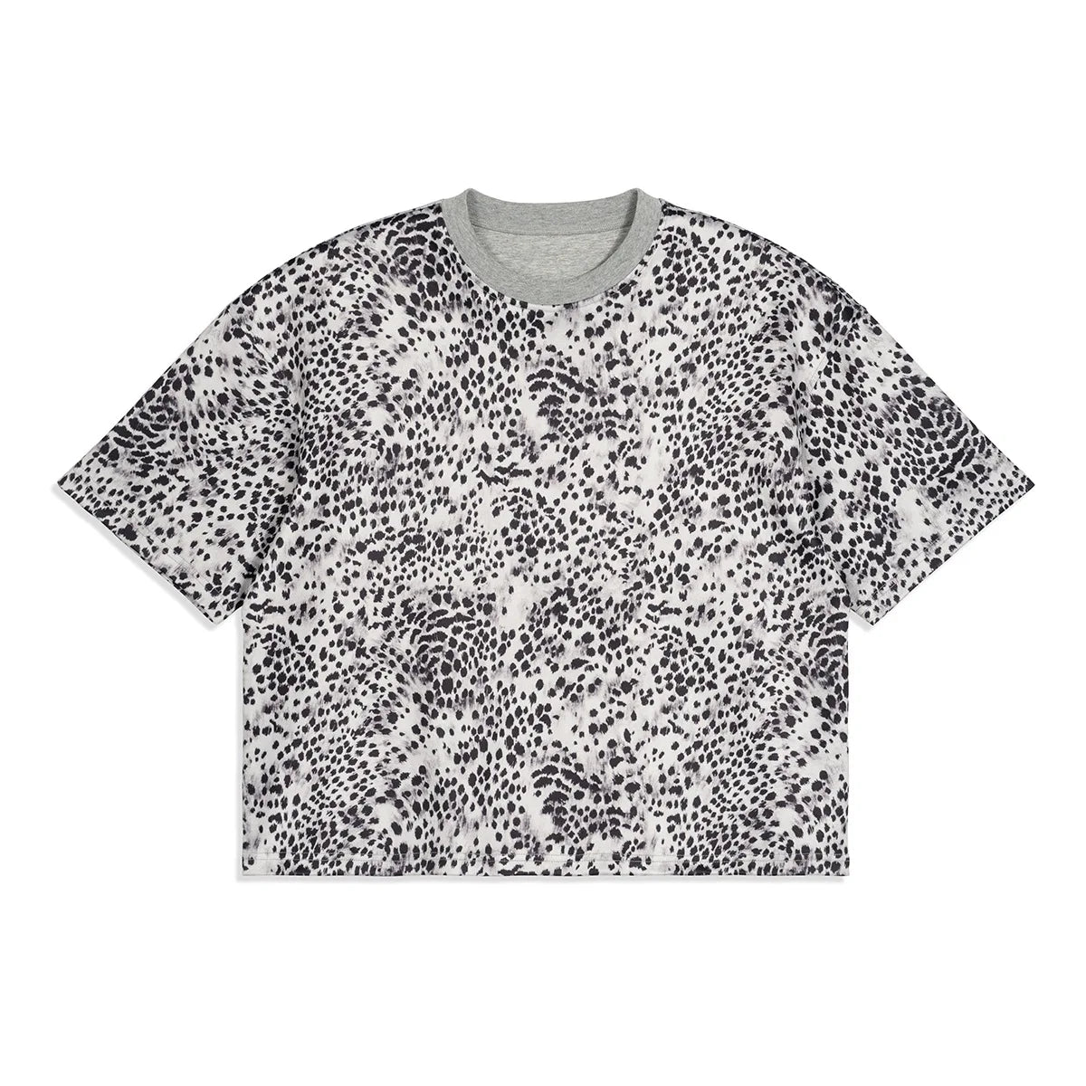 240gsm Double-sided Leopard Print Short-sleeved