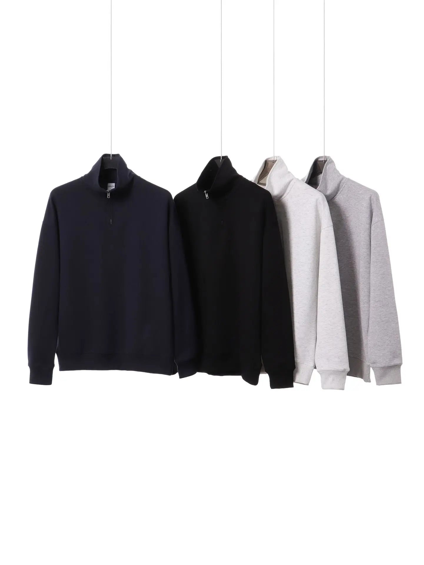 Solid Color Stand Neck Sweatshirts