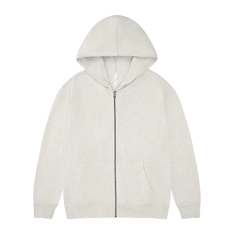 Cotton 330g Terry Hooded Zipper Hoodies