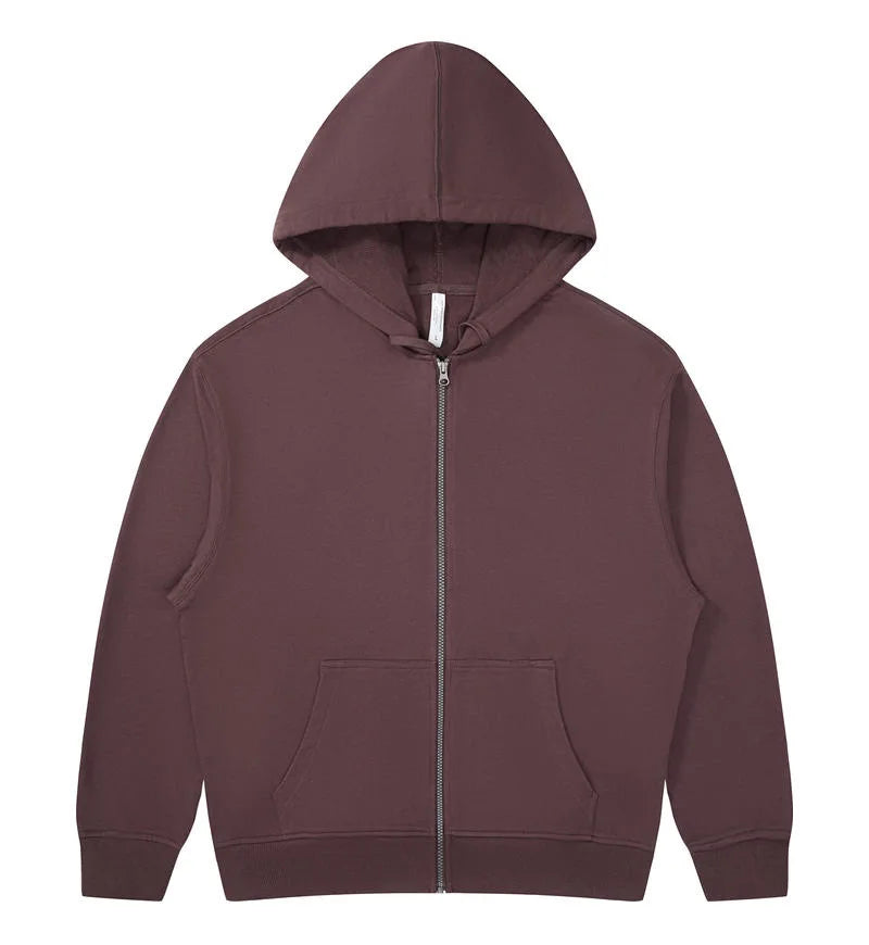 Cotton 330g Terry Hooded Zipper Hoodies