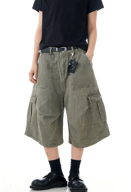 Men's Multi-Pocket Loose Fit Casual Work Shorts