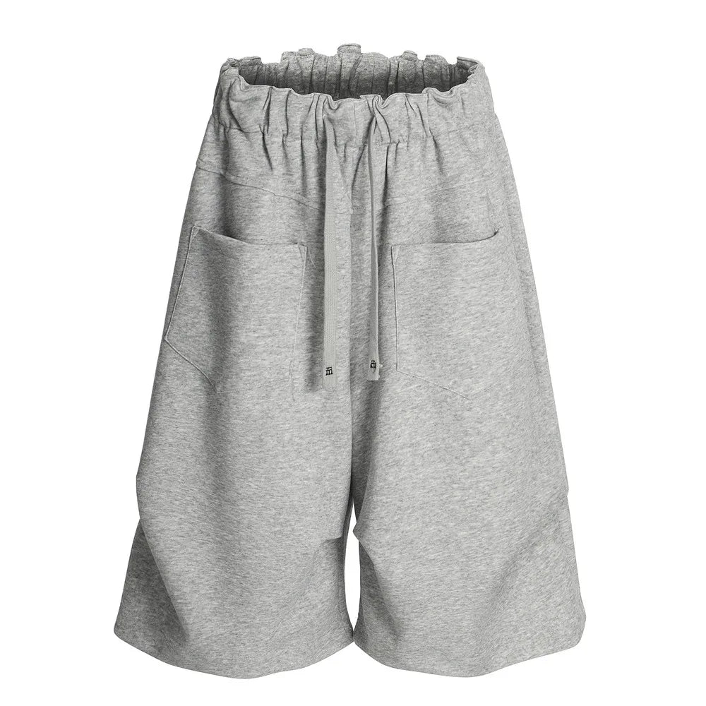 Summer Solid Color Simple Elastic Waist Short