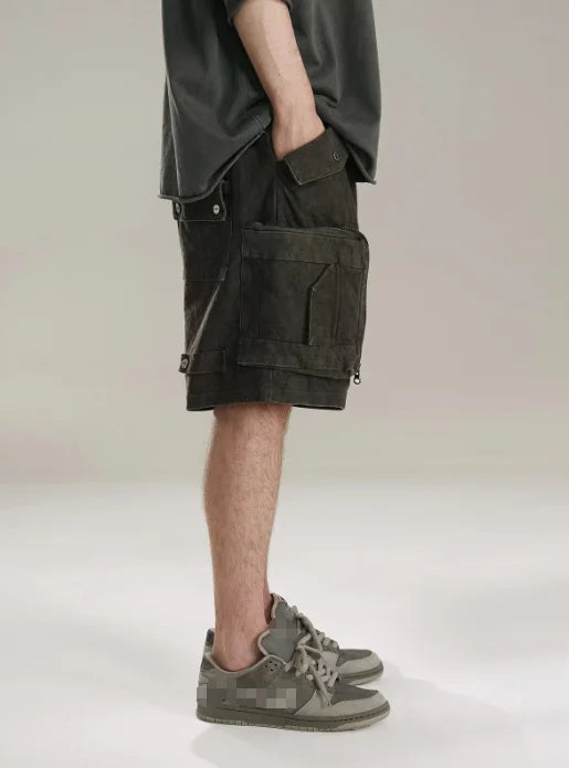 Street Style Multi-pocket Cargo Shorts