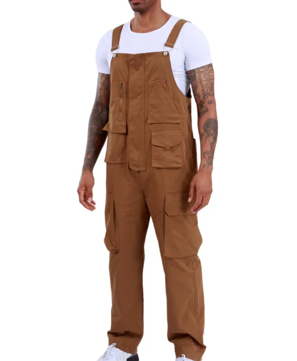 Men's 100% Cotton Overall Baggy Bib Pants