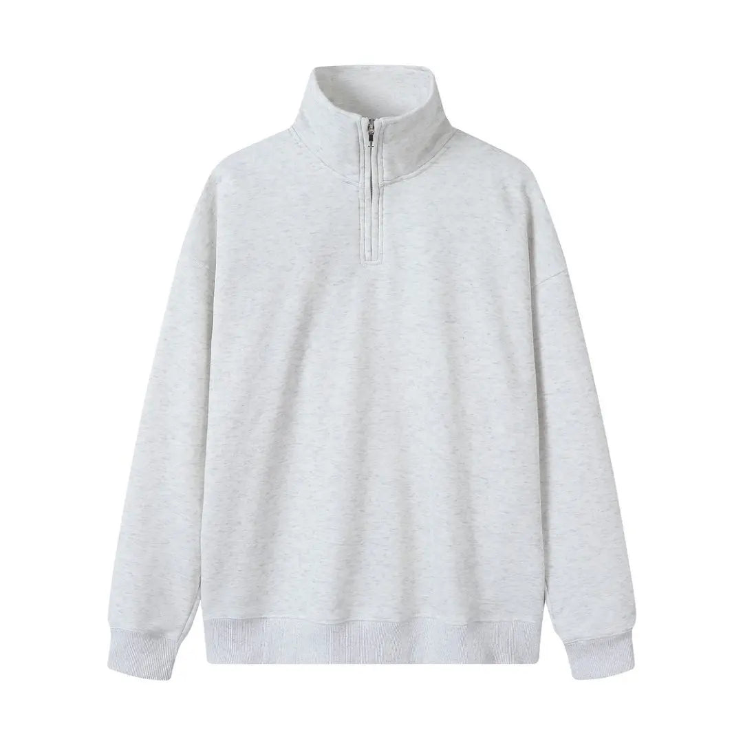 Solid Color Stand Neck Sweatshirts
