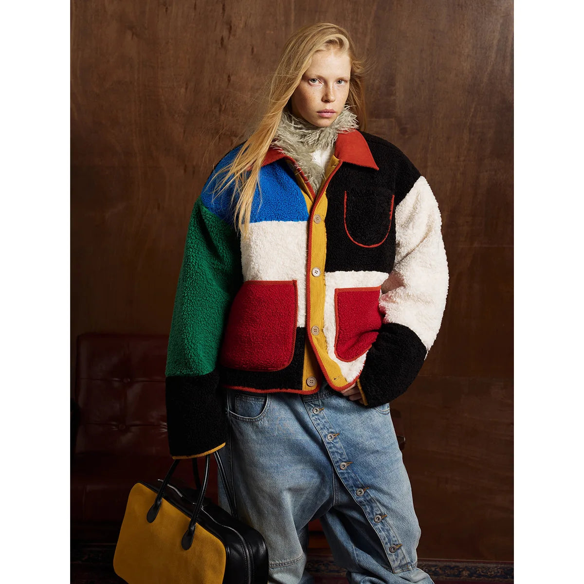 Patchwork Fleece Winter Jacket
