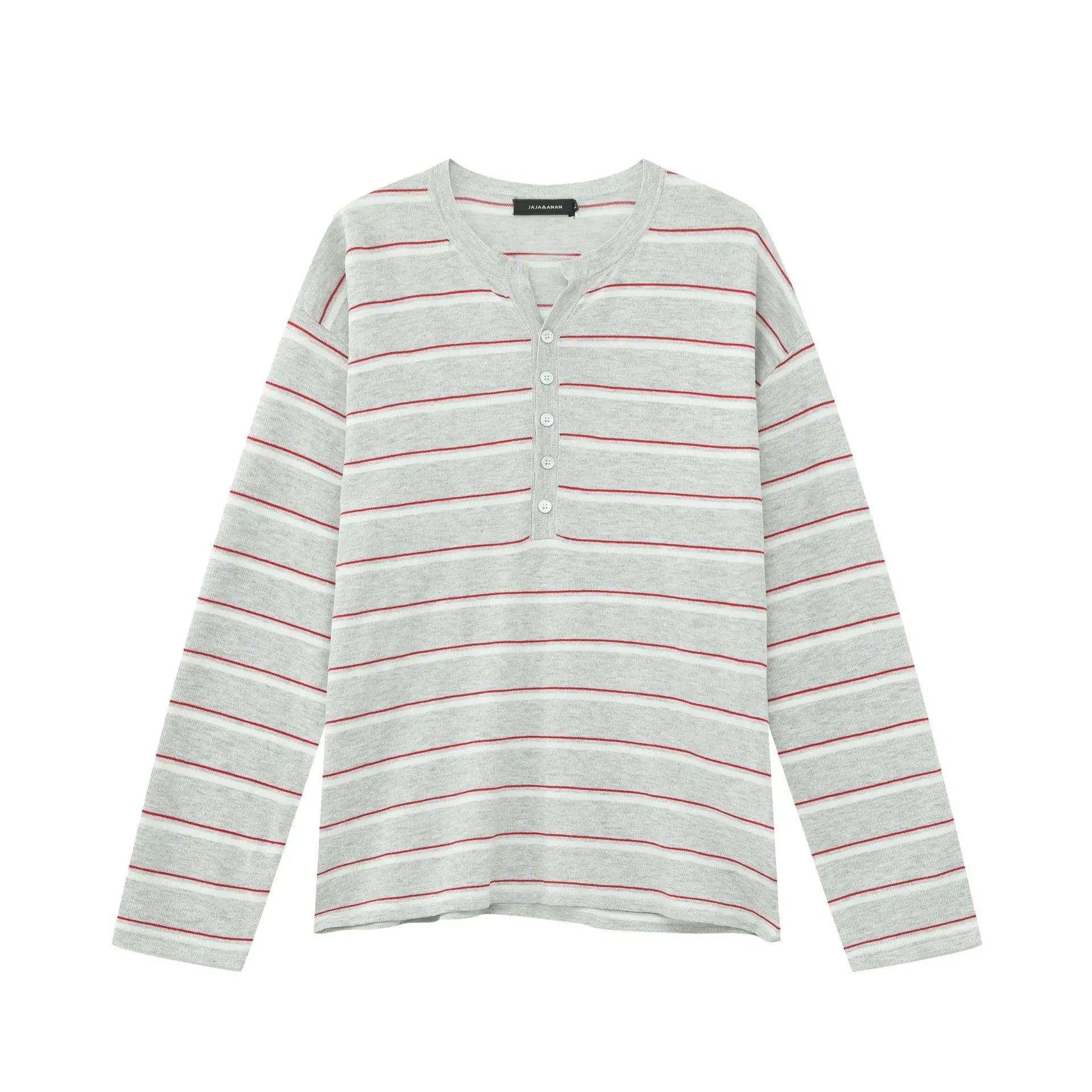 Men's Streetwear Loose Striped Pullover