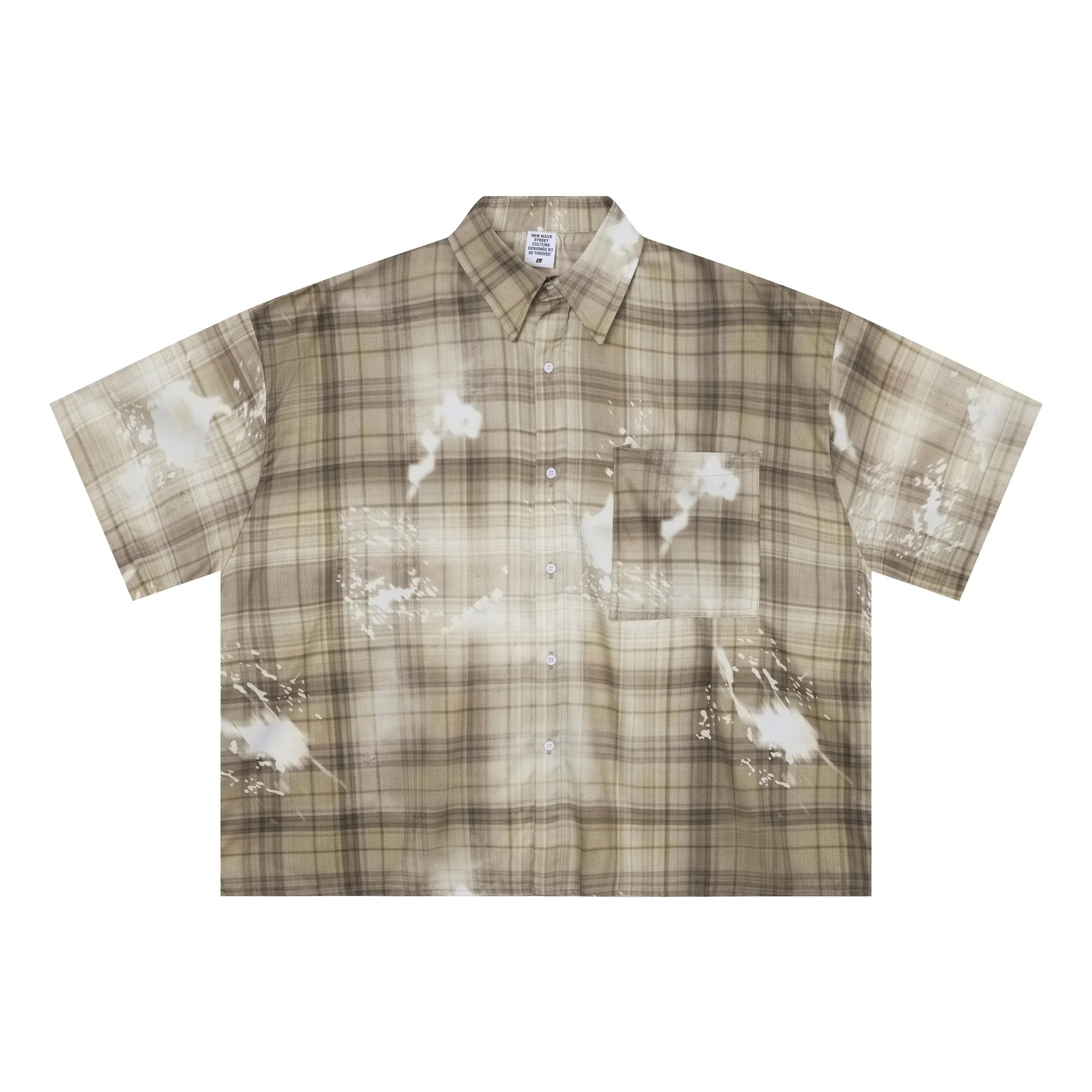 Fashion Retro Plaid Shirt T-Shirt