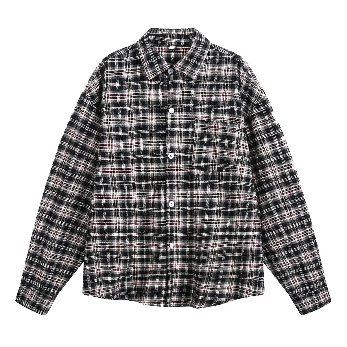 Men's  Plaid Long-Sleeved Shirt