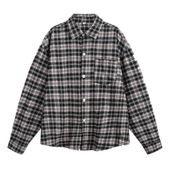 Men's  Plaid Long-Sleeved Shirt