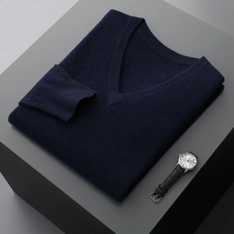 Men's Winter V Neck Sweater