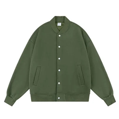 New Style 350gsm Solid Color Baseball  Jacket