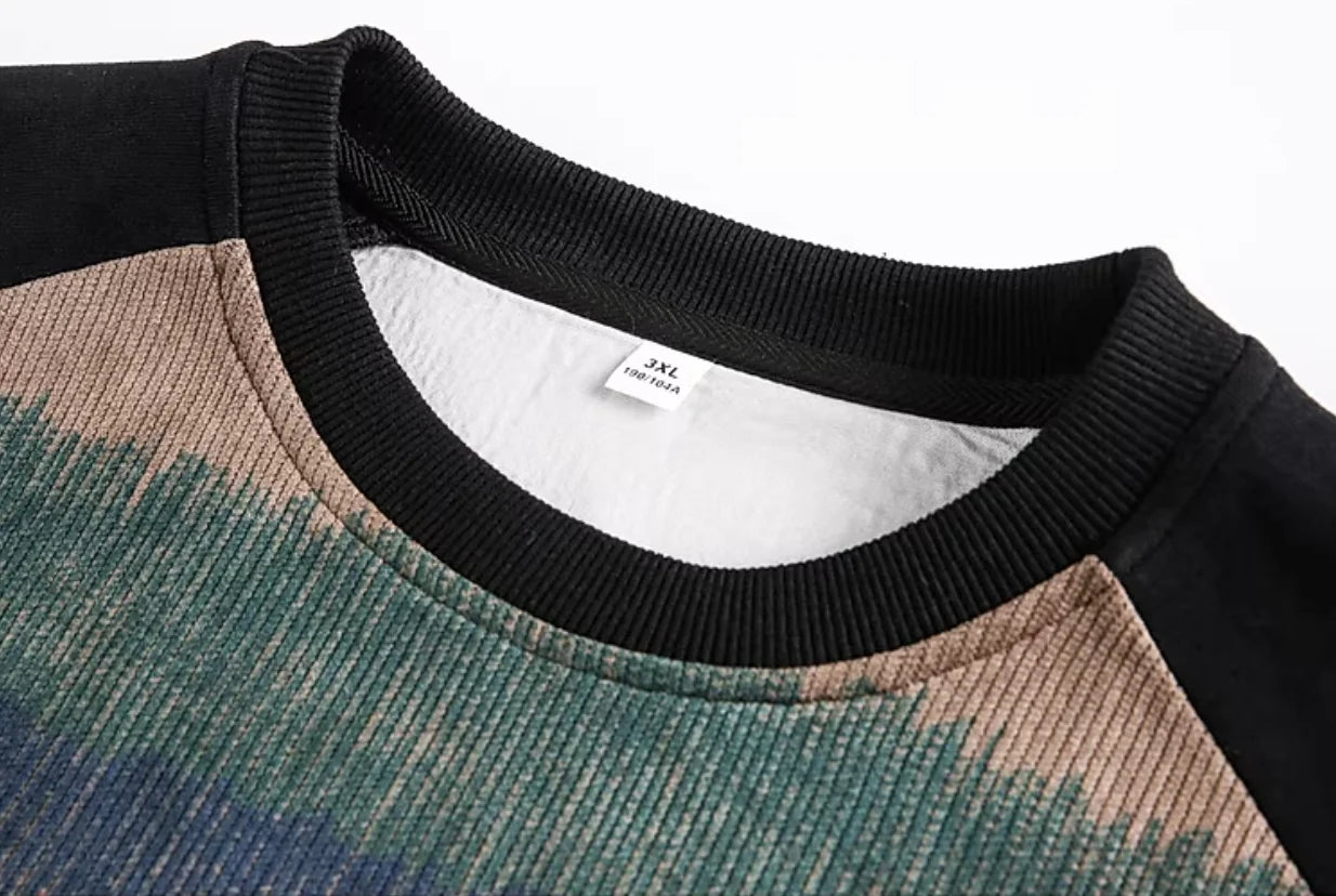 New Unisex American Retro Striped Pullover