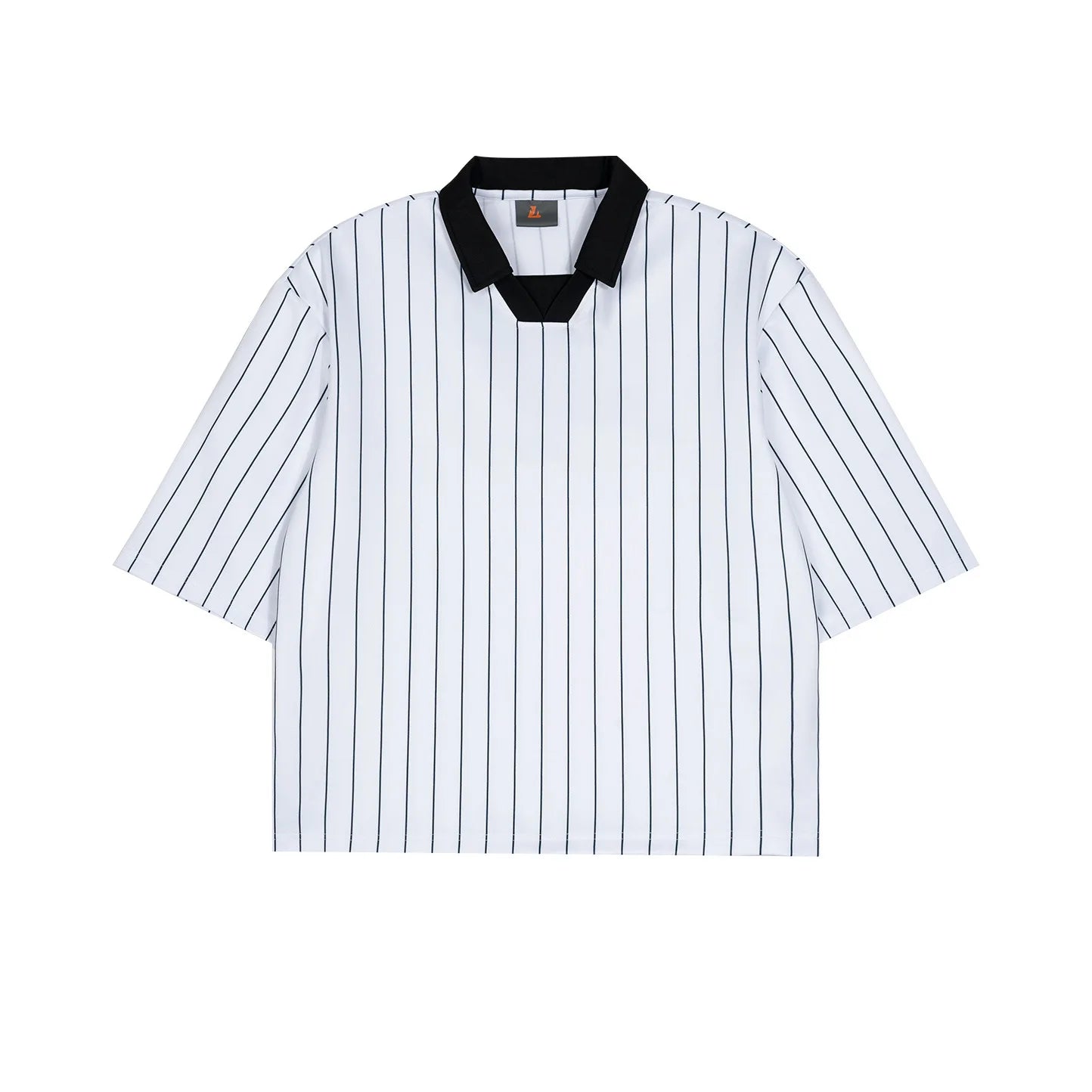 Polo Shirt Boxy Striped Short Sleeve