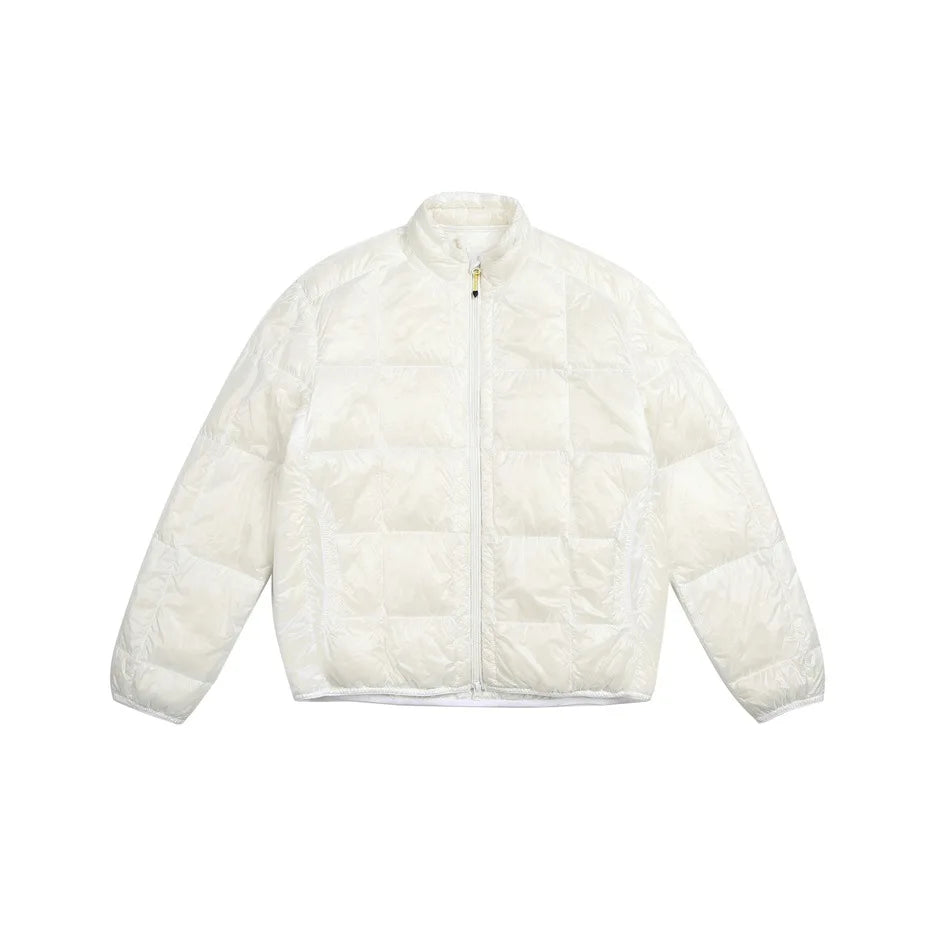 Man Blank Hooded Lightweight Down Coat