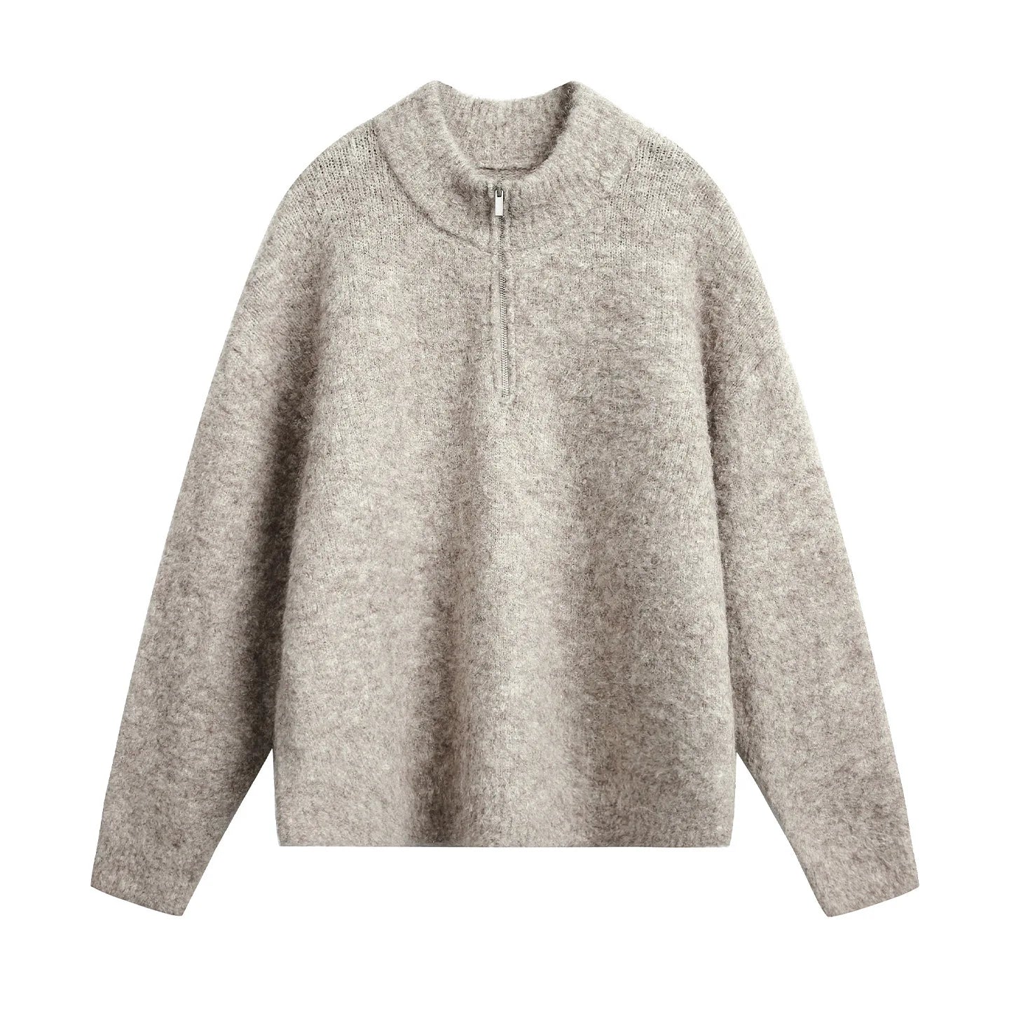 Solid Color Fashion Knitted Sweater