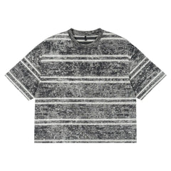 Boxy Fit Striped 260gsm Short Sleeve