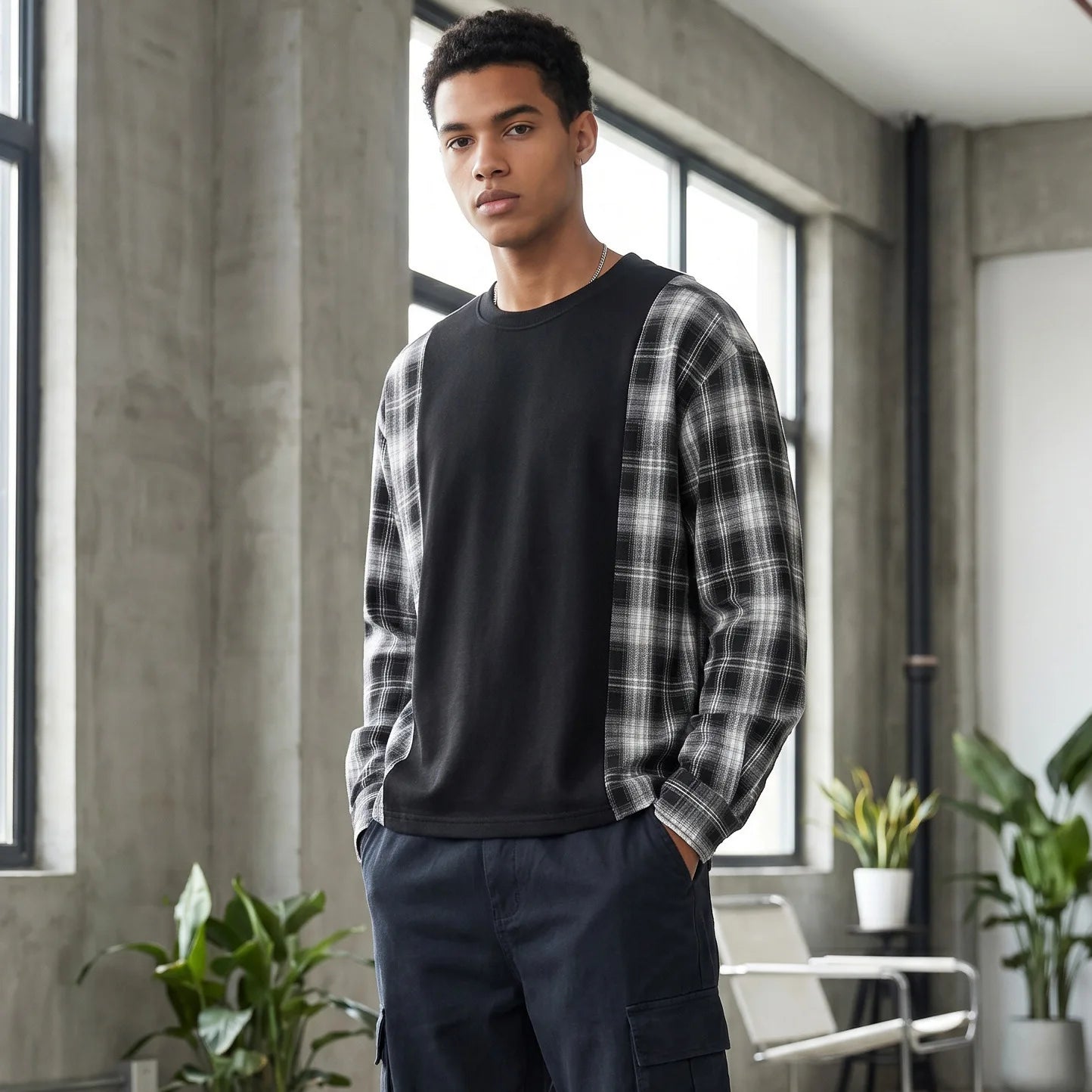 Men's Patchwork Long Sleeve Sweatshirts