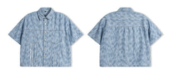 Distressed T Shirts Boxy Fit 230gsm Top Button-Up T-Shirt