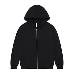Cotton 330g Terry Hooded Zipper Hoodies