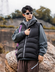 Men's Lightweight Soild Color Down Coat Vest