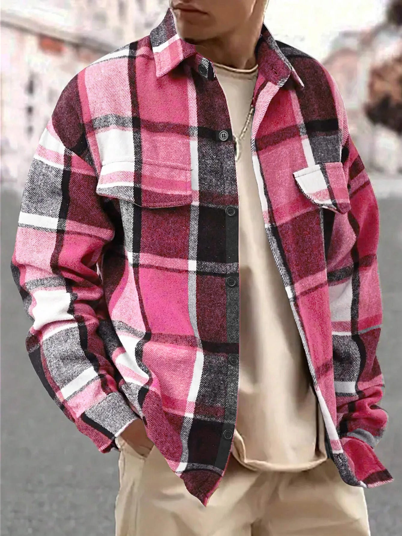 Plaid Streetwear Style Shirt
