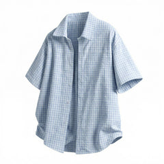 Summer Casual Plaid Button-Up Short Sleeve