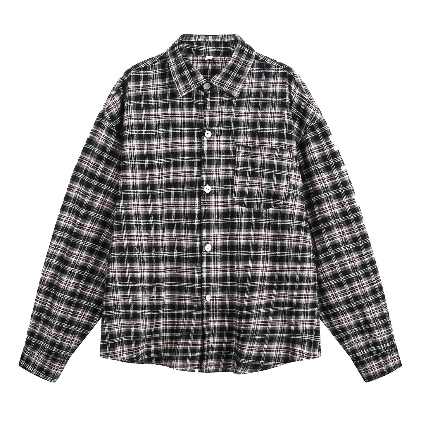 Men's  Plaid Long-Sleeved Shirt